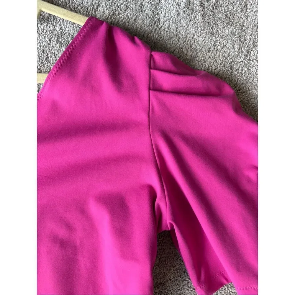 NWT Free People | Somethin Bout You Bodysuit in Bright Pink , Large $70 A2